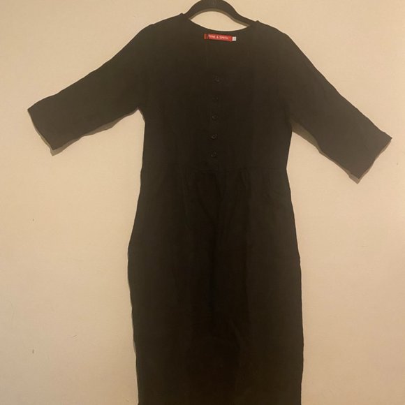 Pyne and Smith Model No.12 Button Up, Midi Dress, Black, Size Small NWT - Picture 10 of 14